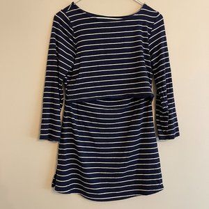 Gap Body Navy Striped Nursing/Maternity shirt - XS